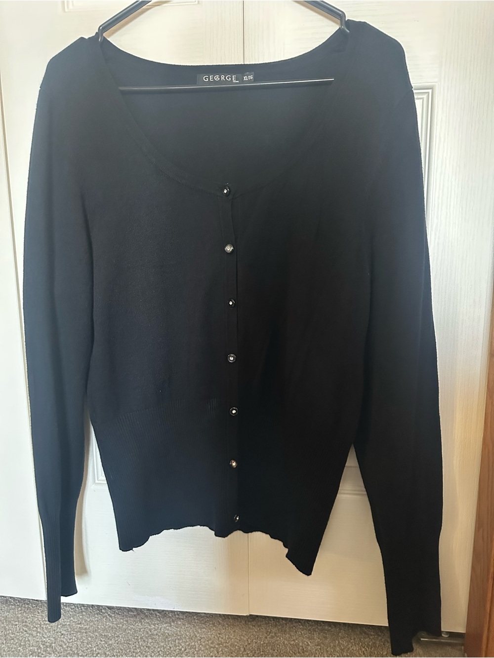 George Black Pearl-Button Cardigan